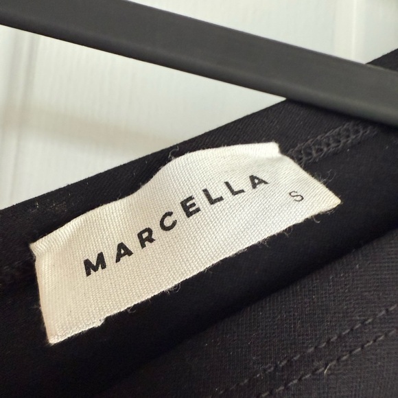 MARELLA Black One-Shoulder Dress with Sheer Detail